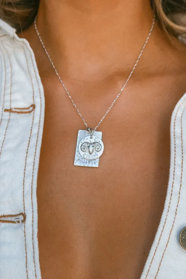Silver Aries Stargazer Zodiac Necklace Best