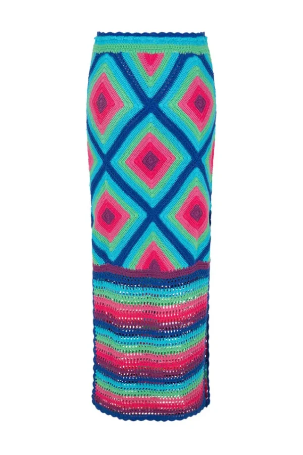 Multi Audrey Crochet Midi Skirt Outlet