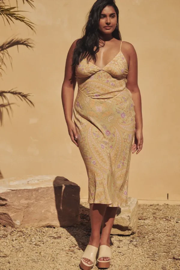 Dusty Olive Belladonna Bias Strappy Midi Dress Shop