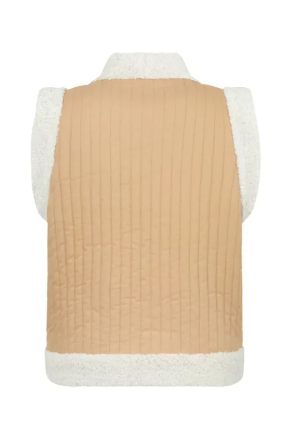 Tan Belladonna Reversible Shearling Vest Outlet