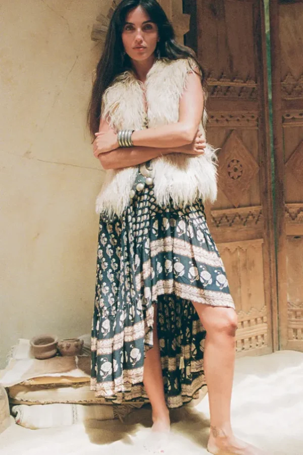 Charcoal Bohemian Royale Castaway Skirt Hot