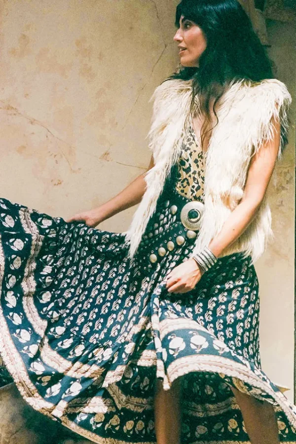 Charcoal Bohemian Royale Castaway Skirt Hot