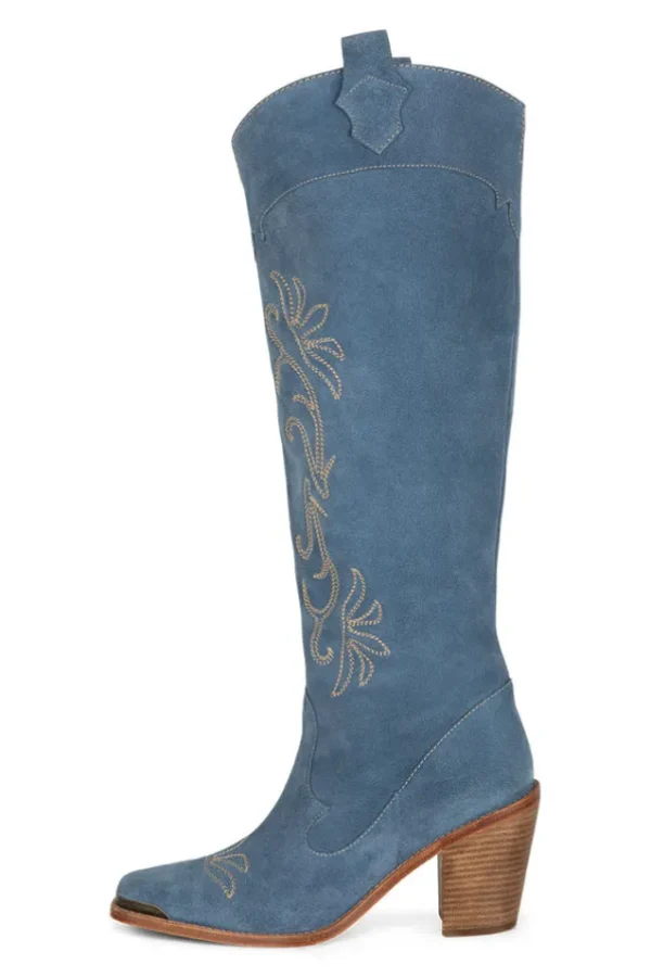 Denim Cabana Knee High Boot Shop