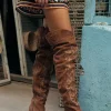 Tan Cabana Thigh High Boot New