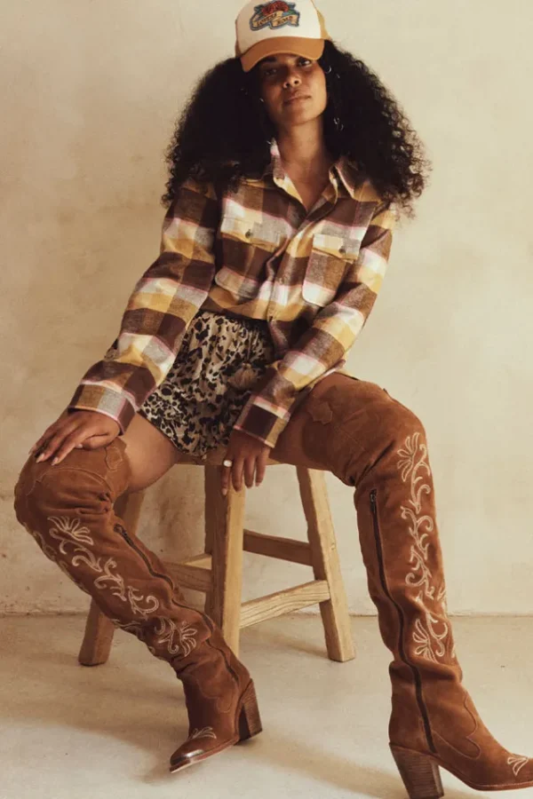 Tan Cabana Thigh High Boot New