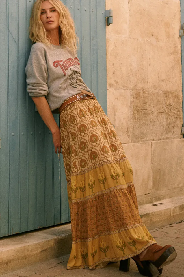 chateau_maxi_skirt_0.webp Champagne Chateau Maxi Skirt Outlet