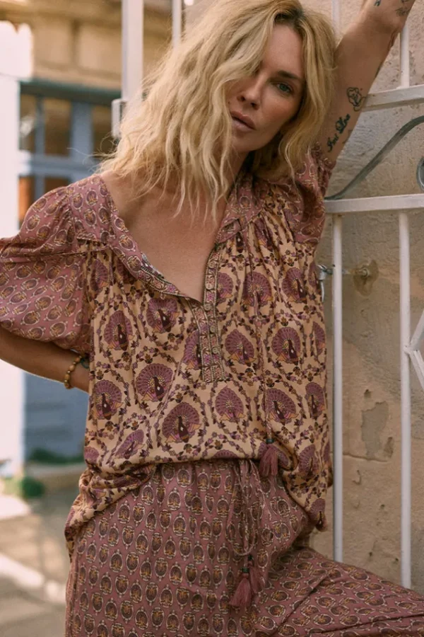 Grape Chateau Short Sleeve Blouse Clearance