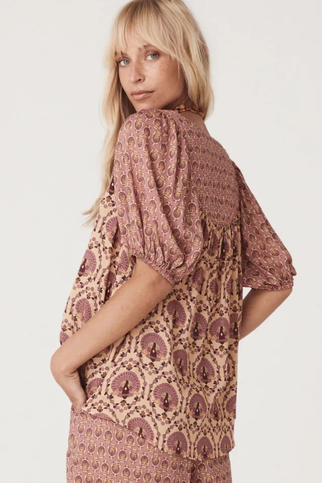 chateau_short_sleeve_blou_4.webp Grape Chateau Short Sleeve Blouse Best Sale