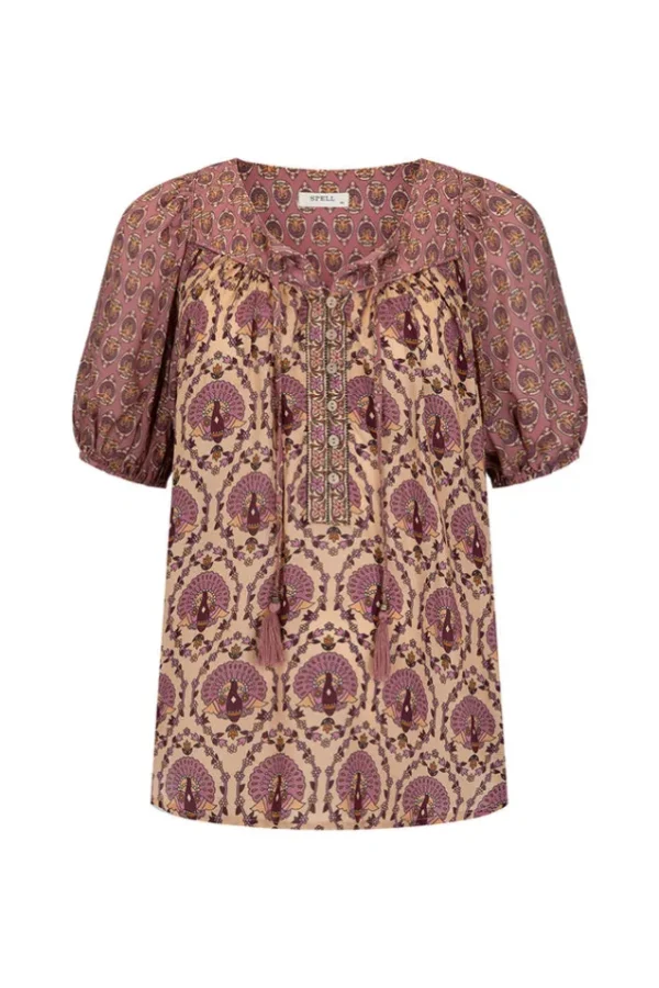Grape Chateau Short Sleeve Blouse Clearance