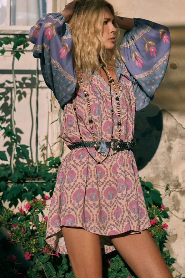Lavender Chateau Tunic Mini Dress Cheap