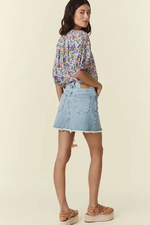 Vintage Blue Classic Denim Mini Skirt Clearance