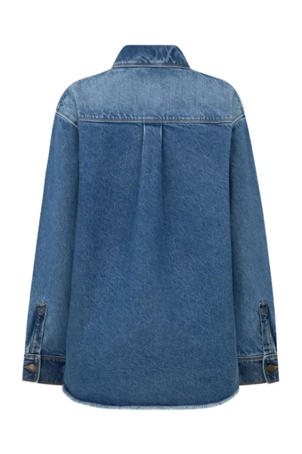 Patchwork Daisy Denim Shirt Fashion