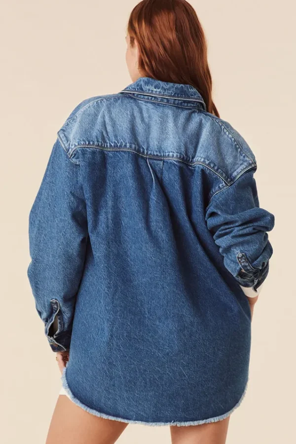 Patchwork Daisy Denim Shirt Fashion