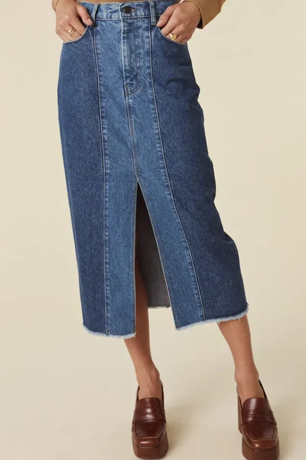 Patchwork Daisy Denim Skirt Sale