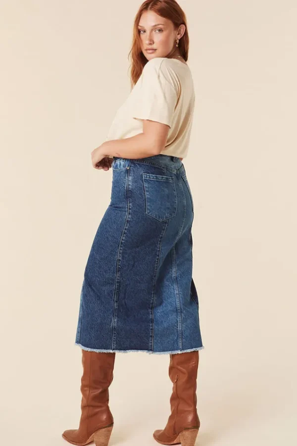 Patchwork Daisy Denim Skirt Sale