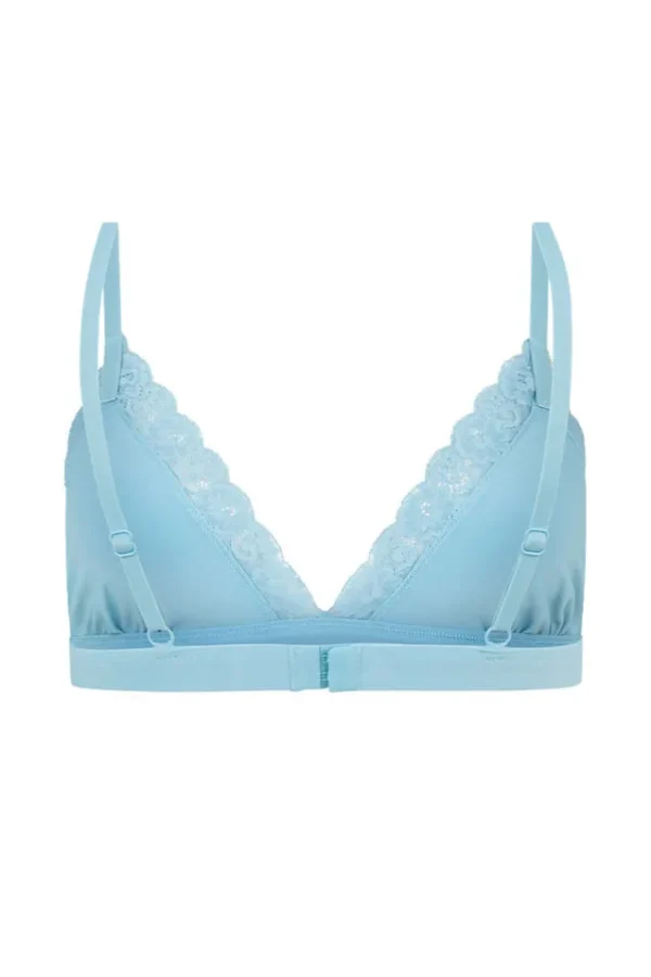 Dusty Blue Dove Lace Bralette Fashion