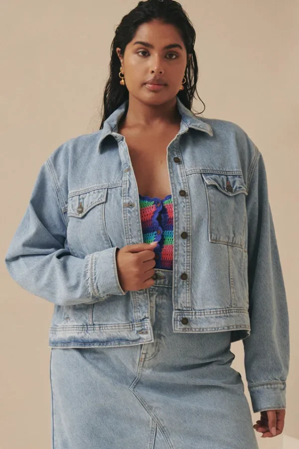 Sun Washed Blue Eve Denim Jacket Cheap
