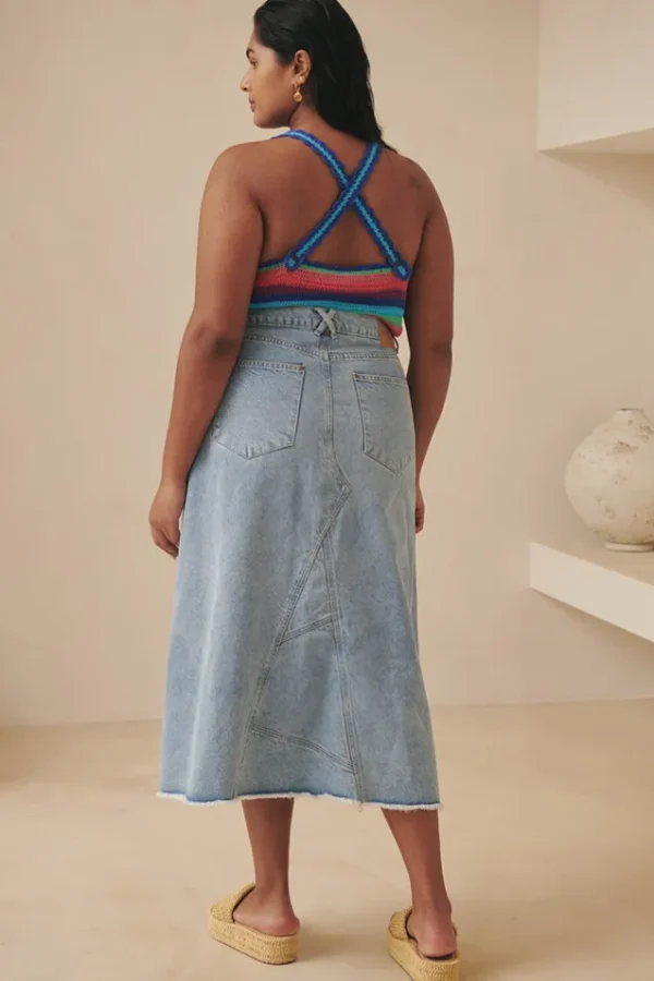 Sun Washed Blue Eve Denim Skirt Store