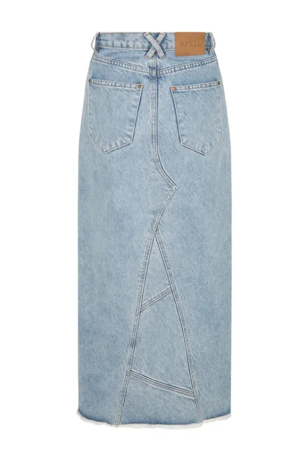 Sun Washed Blue Eve Denim Skirt New