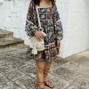 Natural Flora Macrame Crossbody Bag Sale