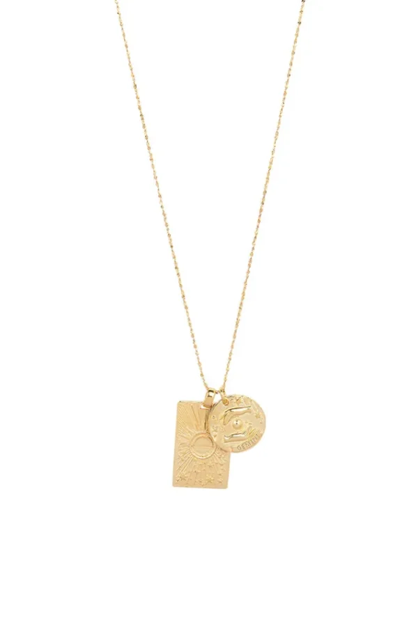 Gold Gemini Stargazer Zodiac Necklace Store