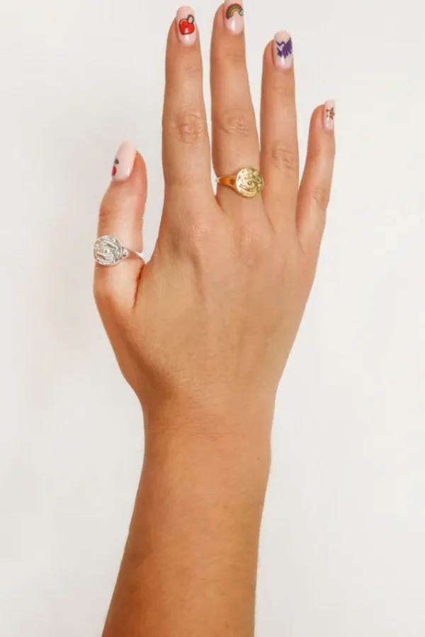 Sterling Silver Gemini Stargazer Zodiac Ring Clearance