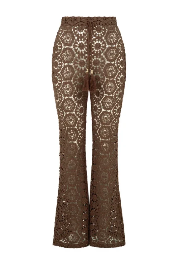 Chocolate Helena Crochet Lace Bells Store
