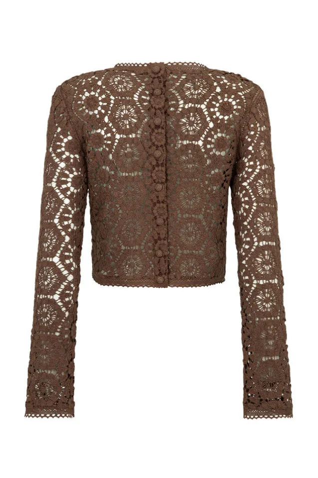 helena_crochet_lace_long__7.webp Chocolate Helena Crochet Lace Long Sleeve Top Shop