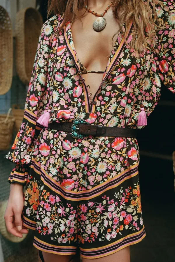 Night Blossom Impala Lily Romper Cheap