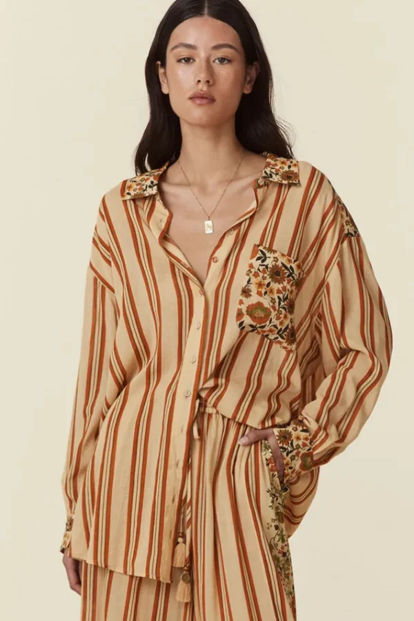 Gold Impala Lily Shirt Dress Hot