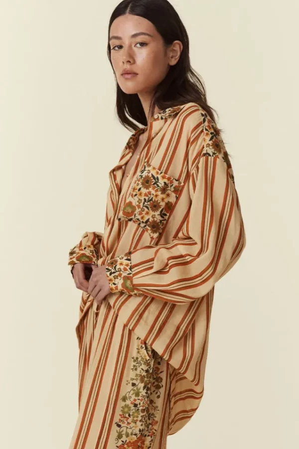 Gold Impala Lily Shirt Dress Hot