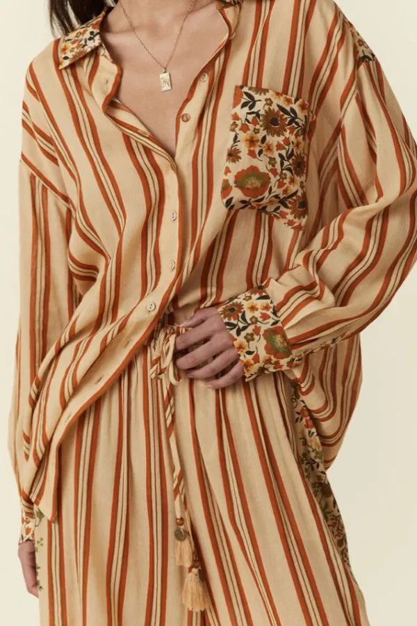 Gold Impala Lily Shirt Dress Hot