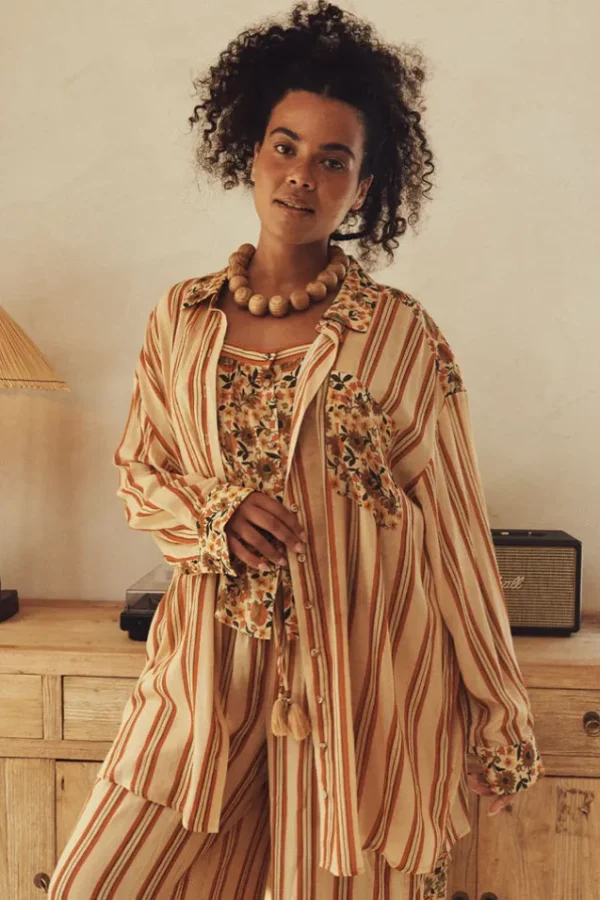 Gold Impala Lily Shirt Dress Hot