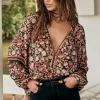 Night Blossom Impala Lily Tie Blouse Shop