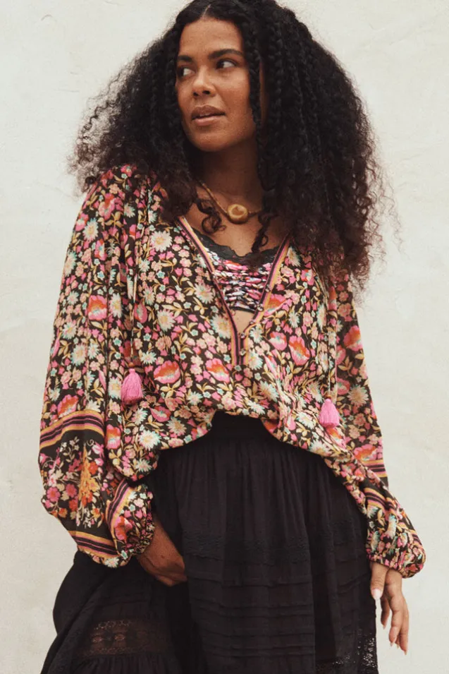 impala_lily_tie_blouse_6.webp Night Blossom Impala Lily Tie Blouse Store