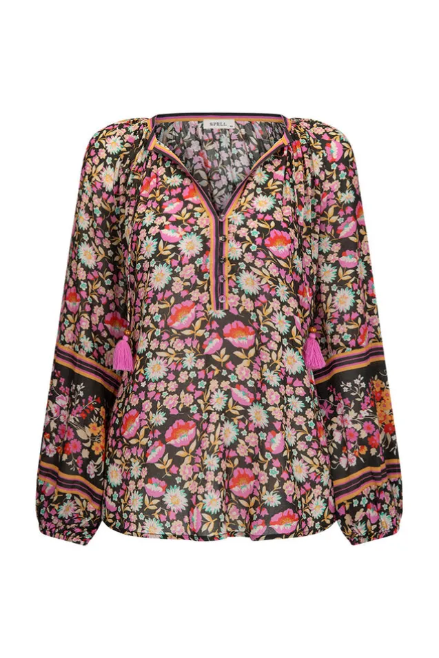 impala_lily_tie_blouse_8.webp Night Blossom Impala Lily Tie Blouse Store