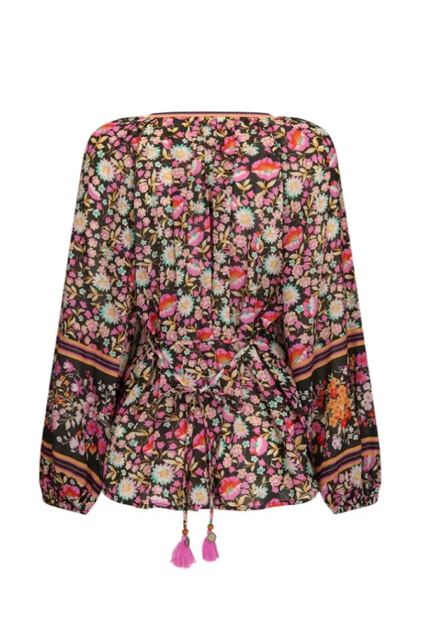 Night Blossom Impala Lily Tie Blouse Sale