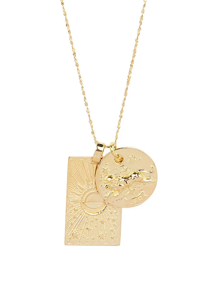 leo_stargazer_zodiac_neck_3.webp Gold Leo Stargazer Zodiac Necklace Fashion