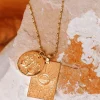 Gold Libra Stargazer Zodiac Necklace Clearance