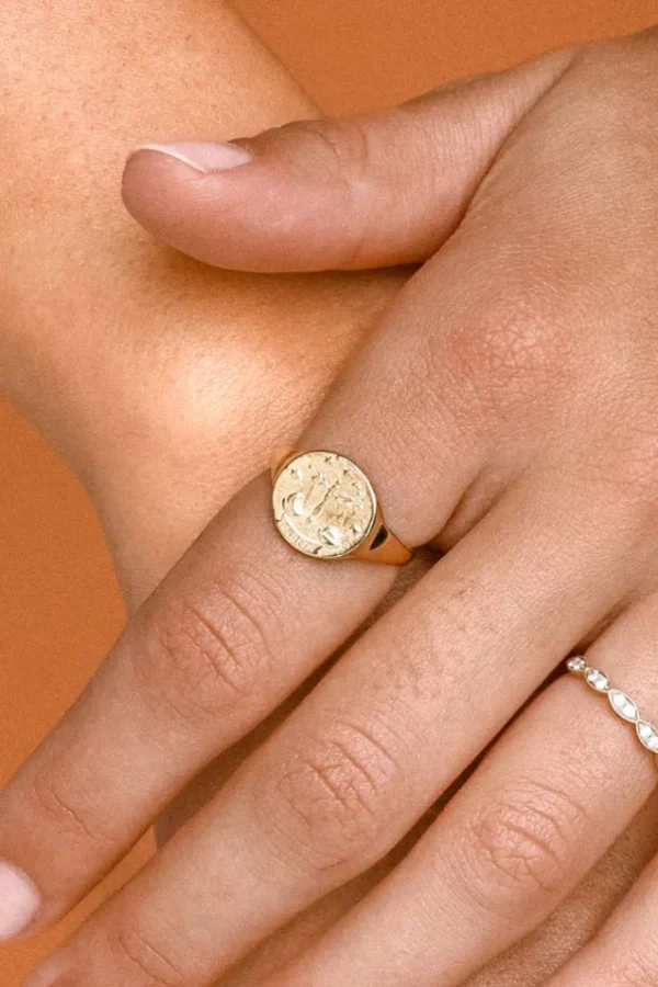 Gold Libra Stargazer Zodiac Ring Outlet