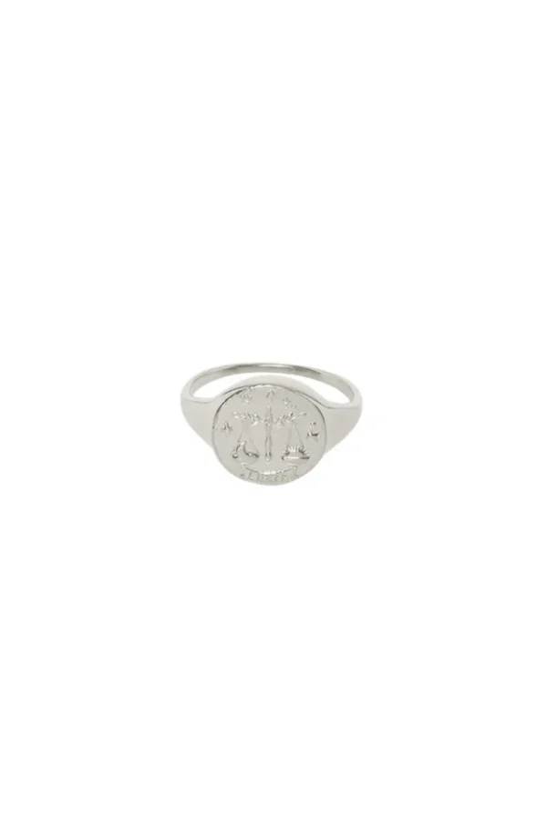 Sterling Silver Libra Stargazer Zodiac Ring Discount