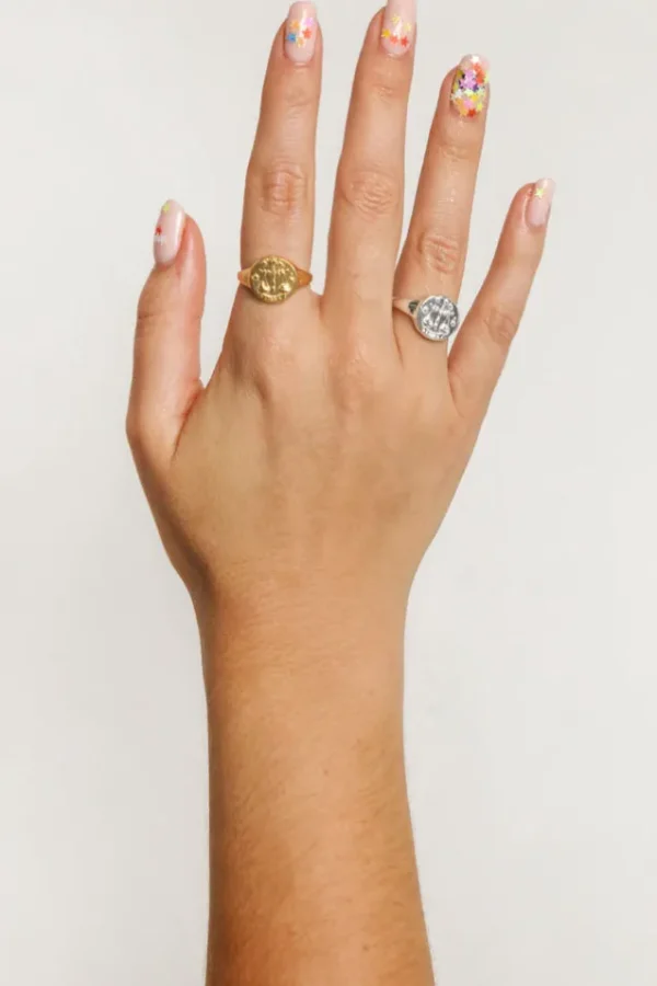Gold Libra Stargazer Zodiac Ring Fashion