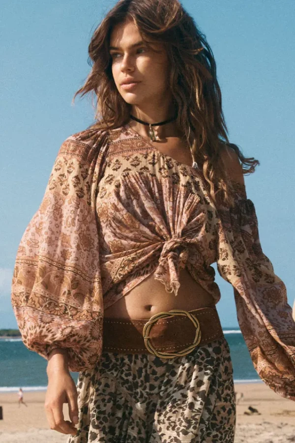 Mauve Lovers Beach Blouse Outlet
