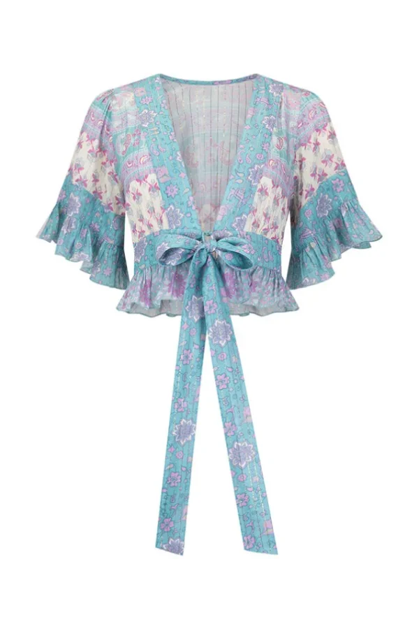 Paradise Lovers Beach Cropped Blouse Clearance