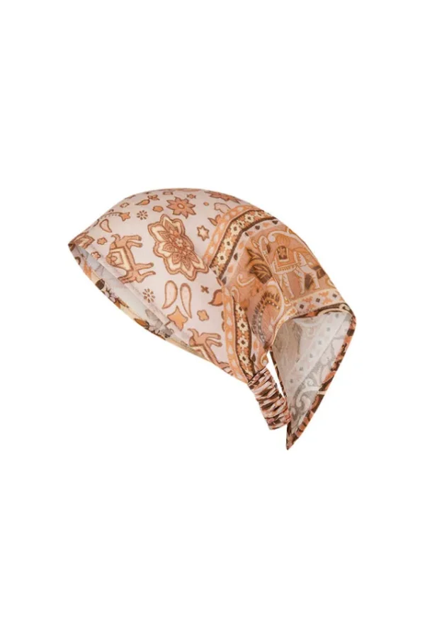 Mauve Lovers Beach Fixed Headscarf Cheap