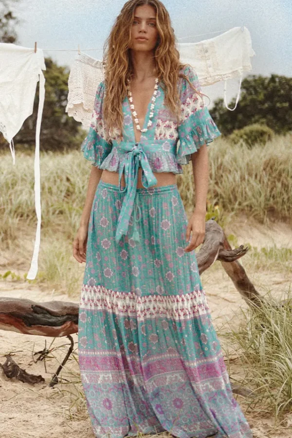 Paradise Lovers Beach Maxi Skirt Fashion