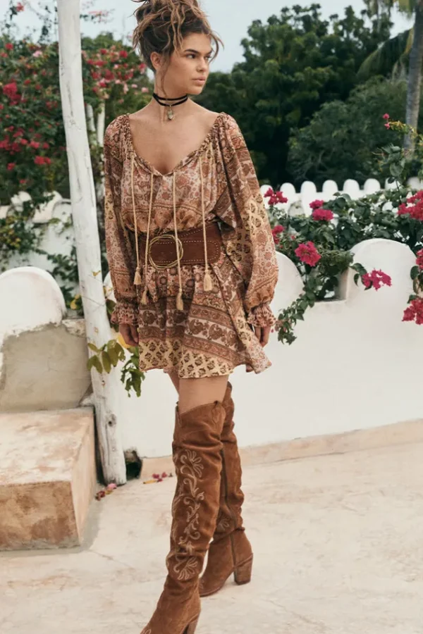 Mauve Lovers Beach Tunic Dress Discount