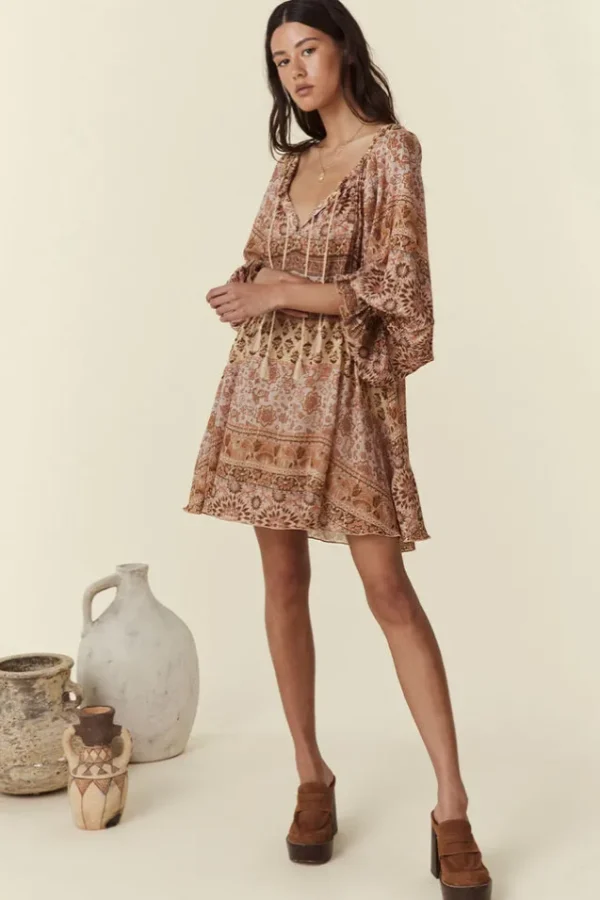 Mauve Lovers Beach Tunic Dress Cheap