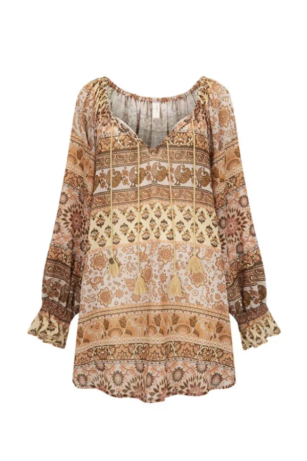 Mauve Lovers Beach Tunic Dress Discount