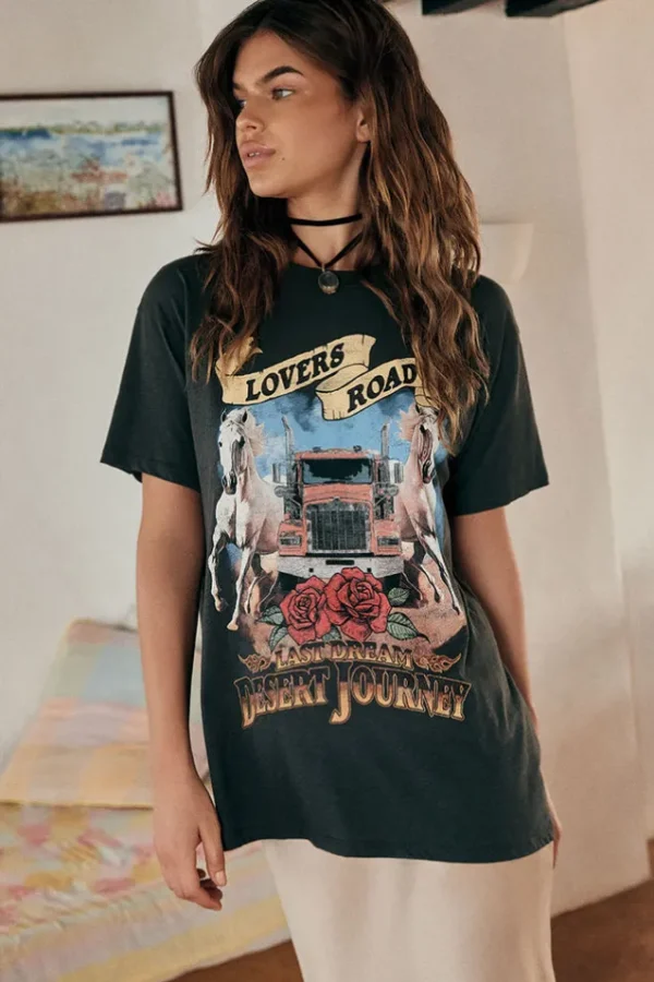 Charcoal Lovers Road Biker Tee New